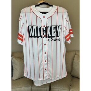 Disney White and Red Mickey & Friends Jersey